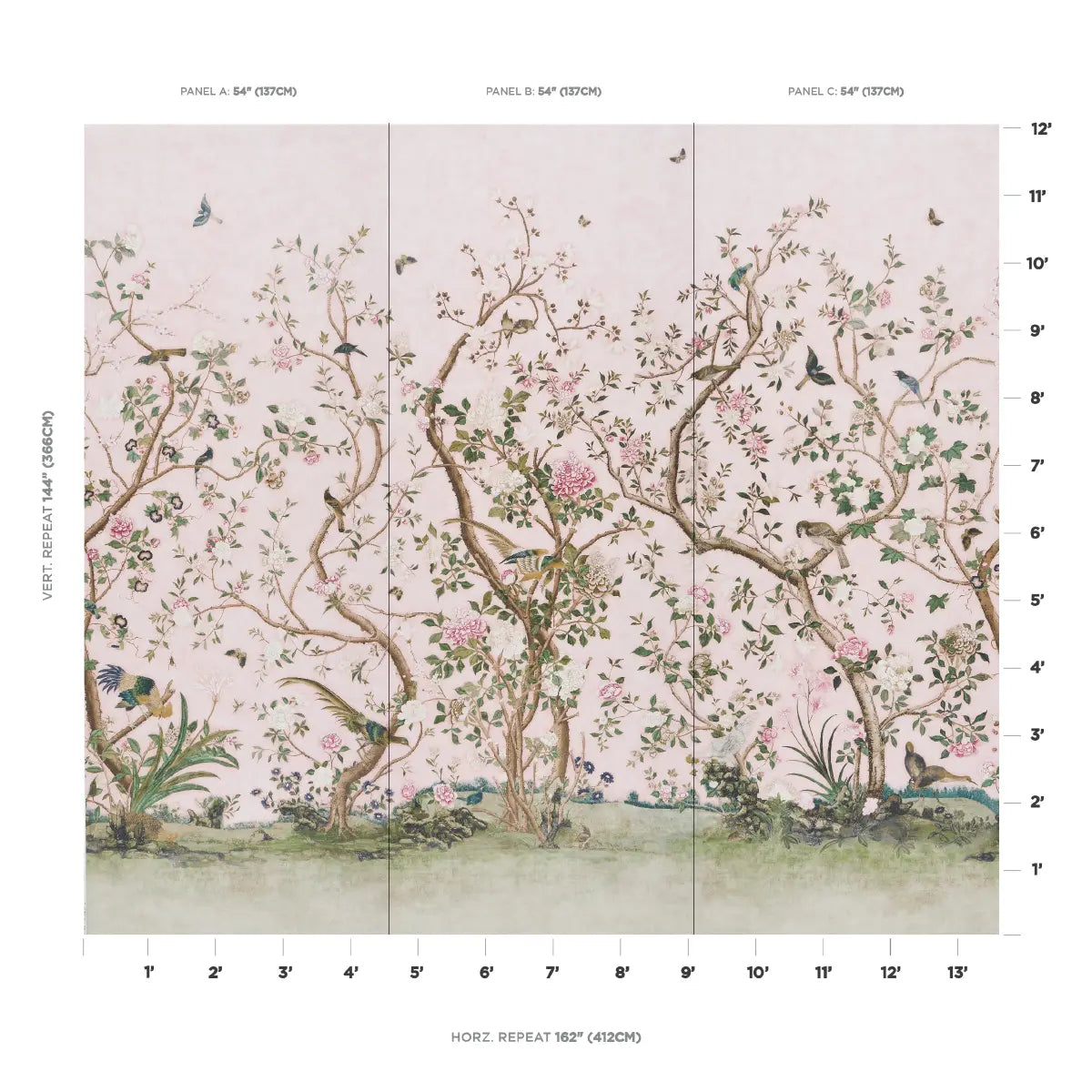 Les Oiseaux Panel Set by Schumacher