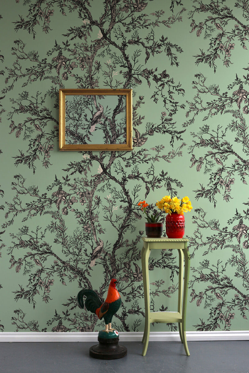 Golden Oriole Superwide Wallpaper by Timorous Beasties (Sold per Lineal Metre)