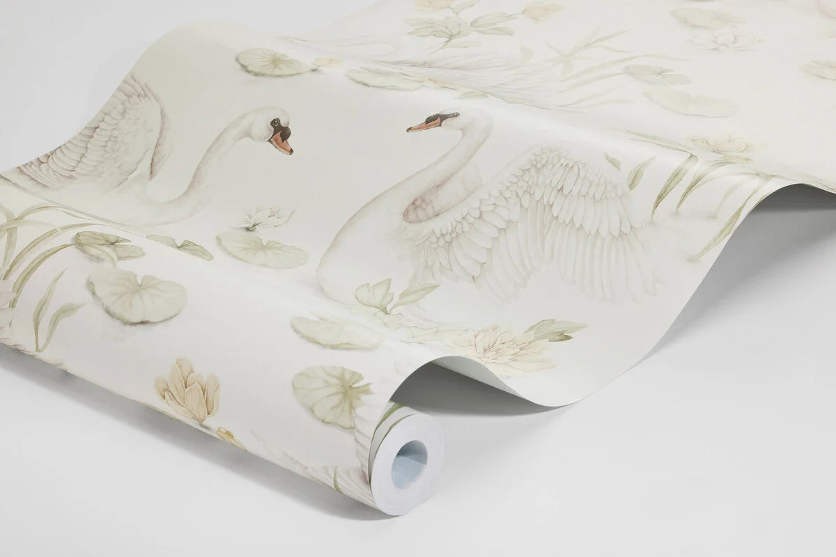 Lily Swan Wallpaper by BoråsTapeter