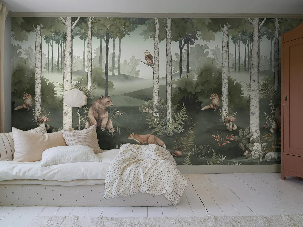 Wild Forest mural by BoråsTapeter