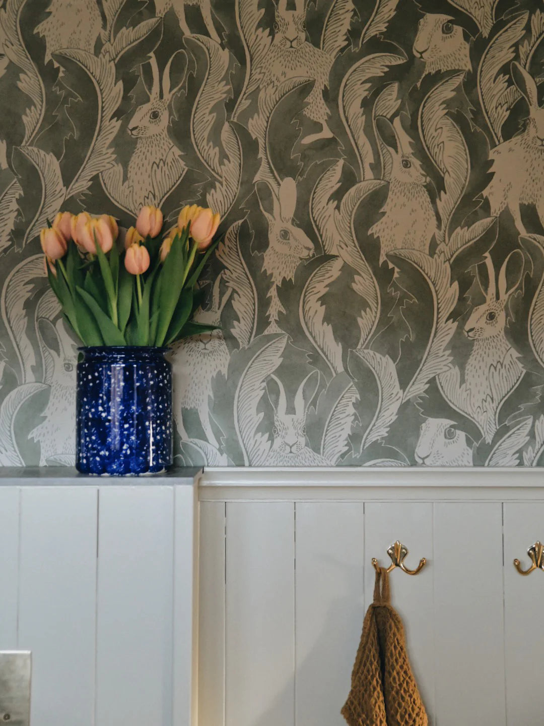 Hares in Hiding Wallpaper by Långelid Von Brömssen