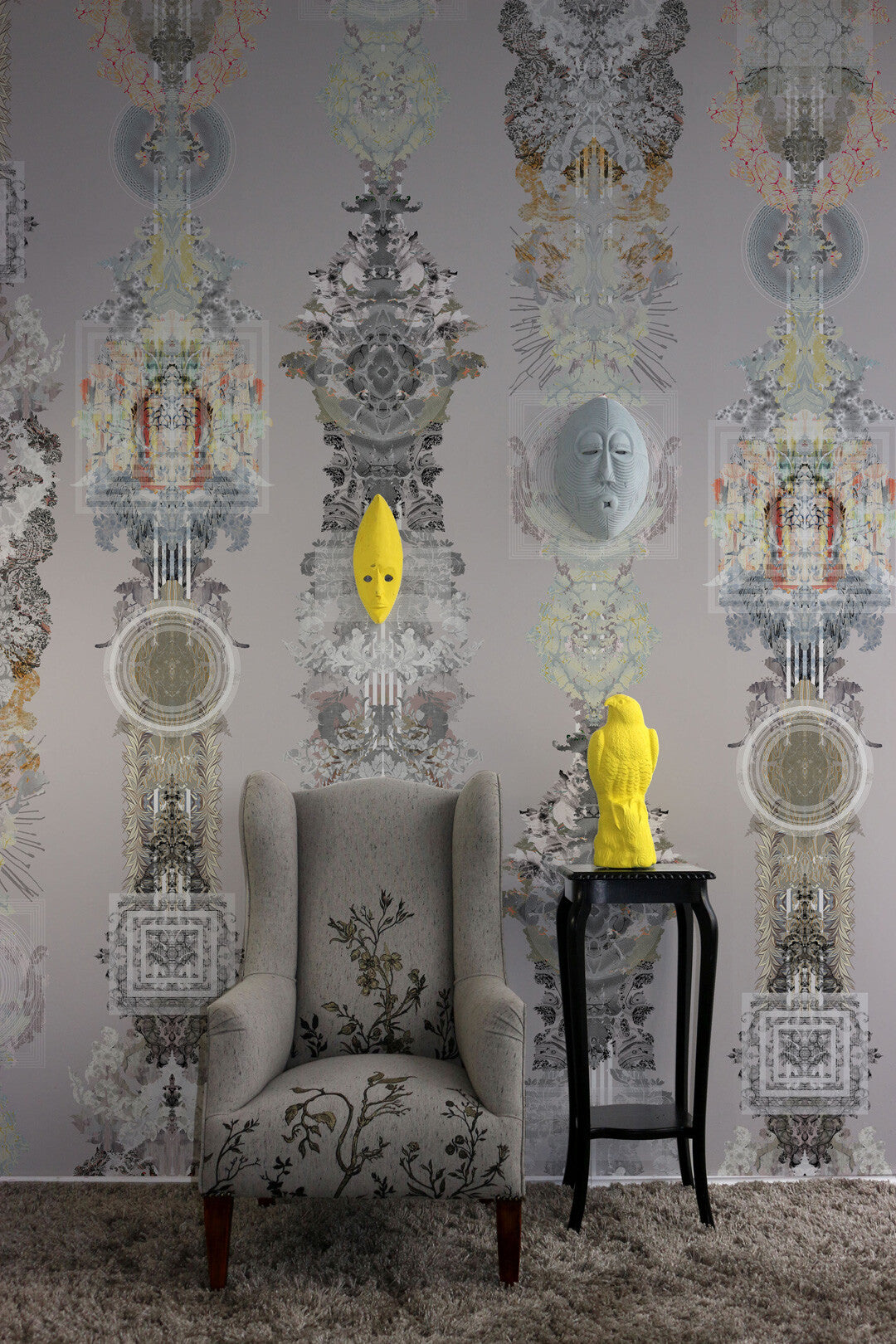 Totem Damask Wallpaper by Timorous Beasties