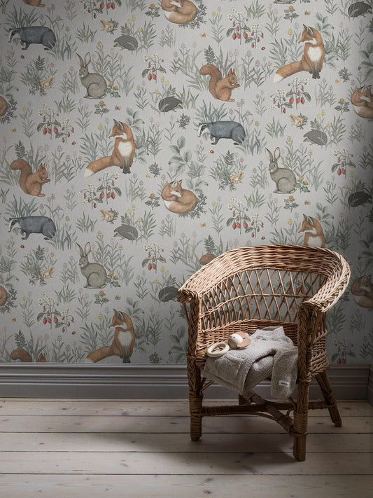 Forest Friends Mural by BoråsTapeter