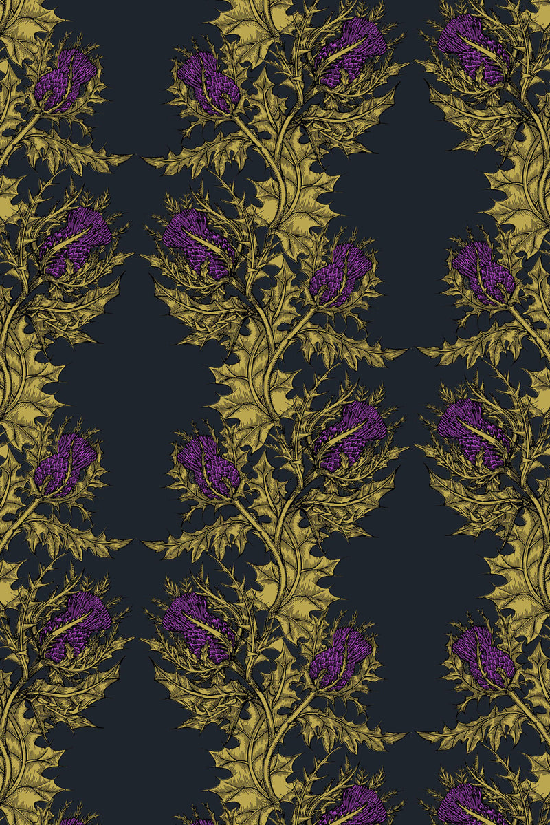Grand Thistle Hand Printed Wallpaper by Timorous Beasties