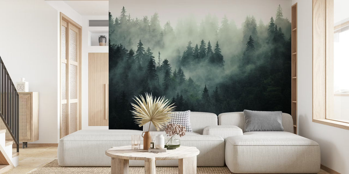 Misty Forest Beauty II Mural by HappyWall