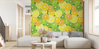 Citrus Fruit Slices Mural by HappyWall