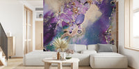 Amethyst Diamonds Gold Mural by HappyWall