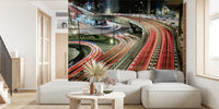 Chaotic Traffic Mural by HappyWall