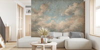 Bricks Wall Classic Painting Clouds Mural by HappyWall