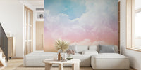 Pastel Couds II Wallpaper Mural by HappyWall