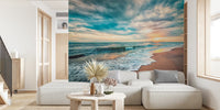 Beach at Sunset Mural by HappyWall