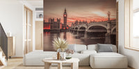 Big Ben Sunset Mural by HappyWall