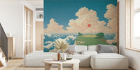 Ocean Golf Club Mural by HappyWall