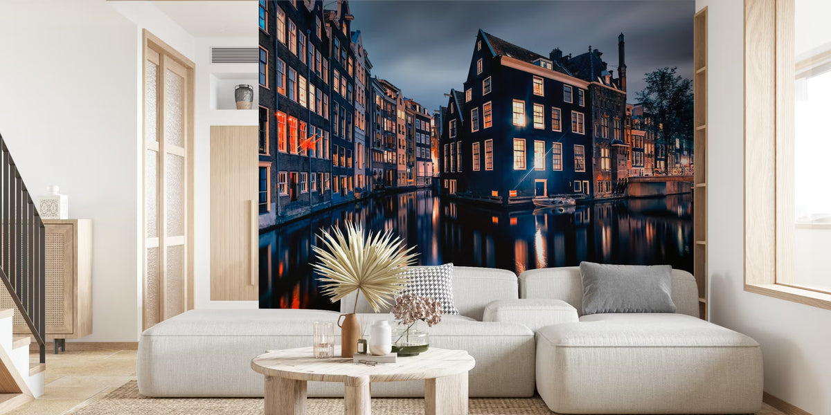 Amsterdam By Night Mural by HappyWall