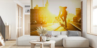 Flatland Bike Mural by HappyWall