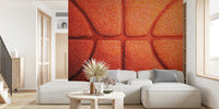 Close-Up of a Basketball Surface Mural by HappyWall