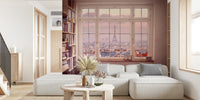 Eiffel Tower from a Window Mural by HappyWall