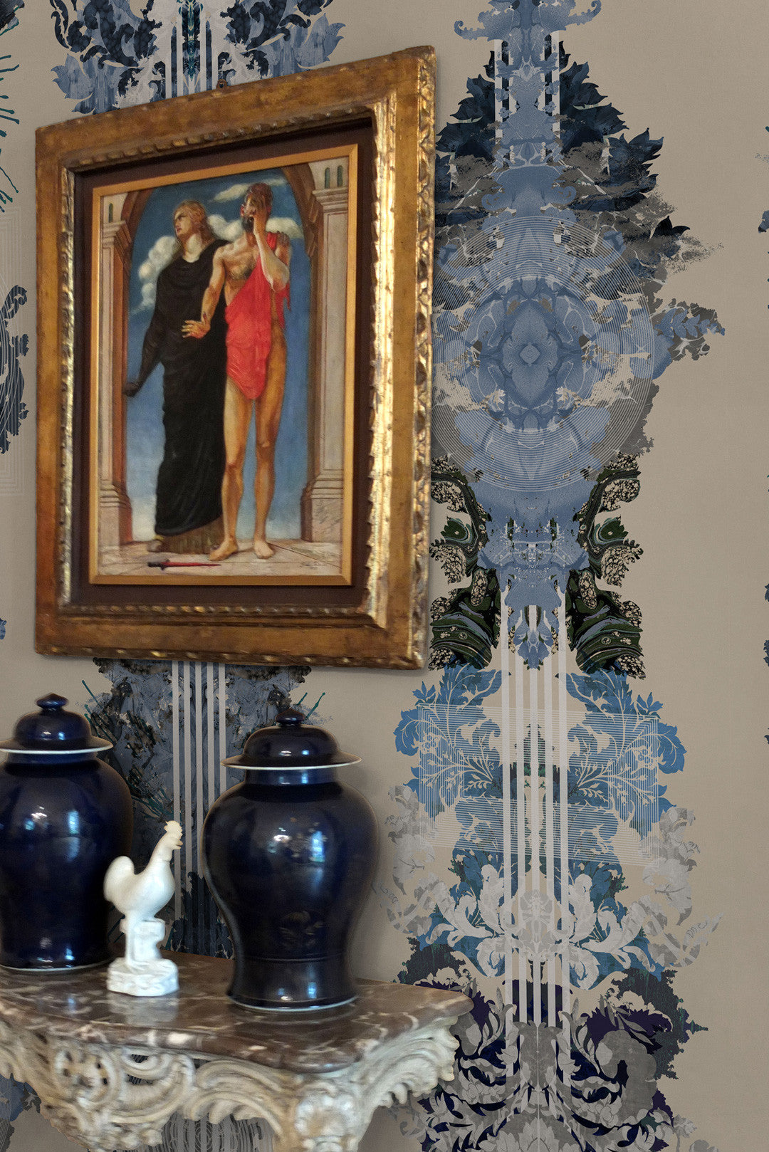 Totem Damask Wallpaper by Timorous Beasties