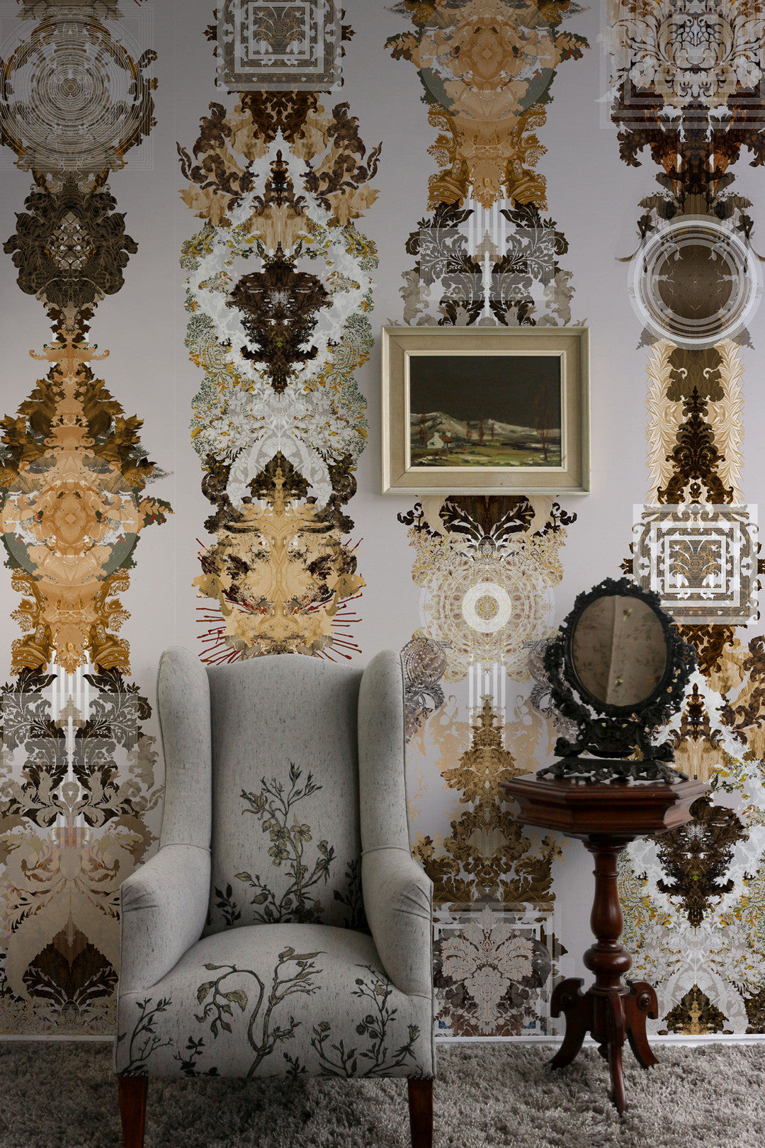 Totem Damask Wallpaper by Timorous Beasties