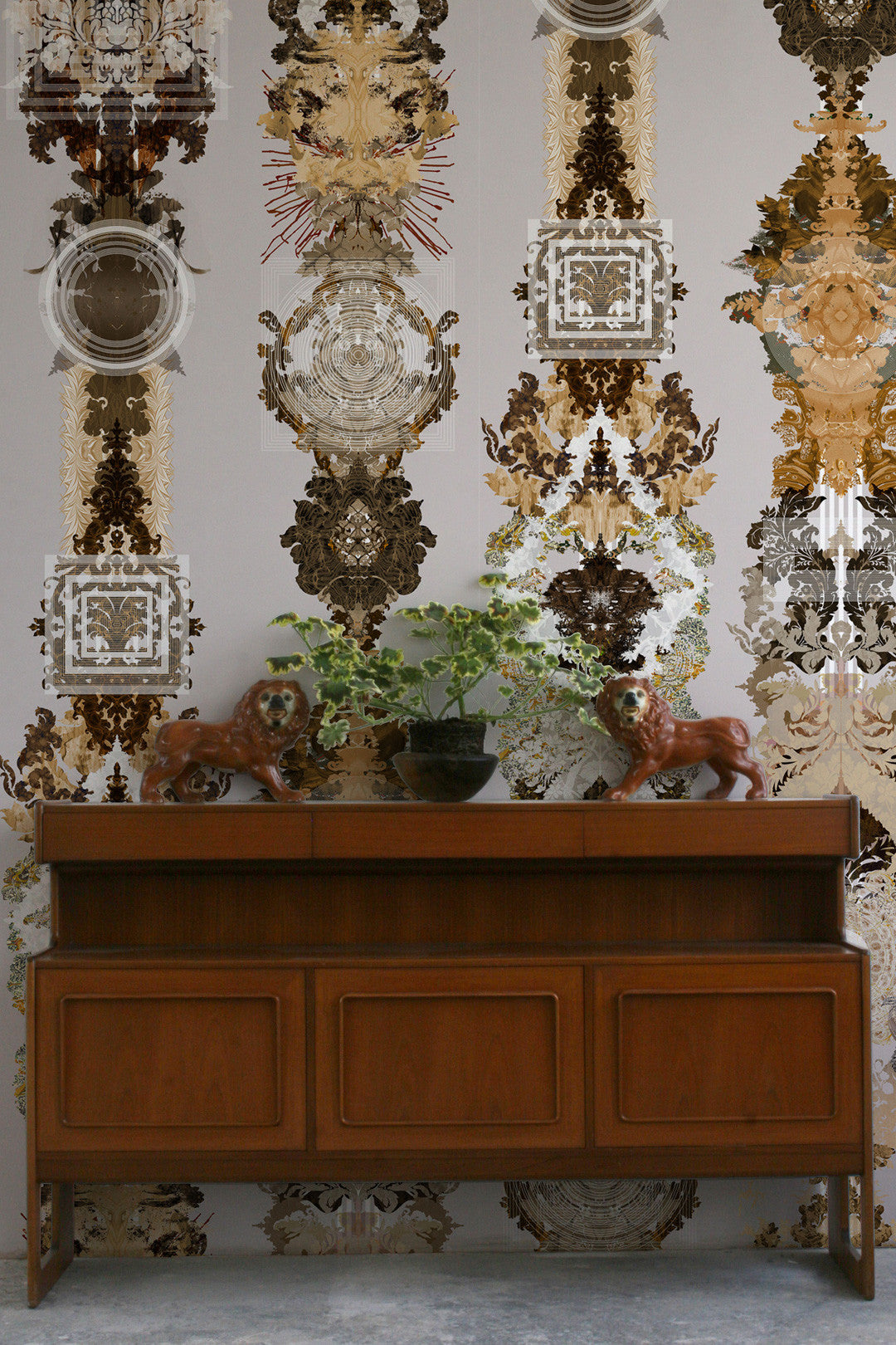 Totem Damask Wallpaper by Timorous Beasties