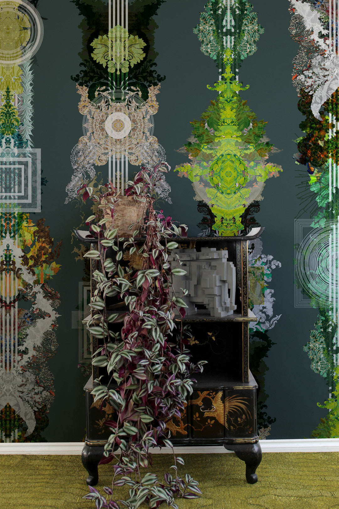 Totem Damask Wallpaper by Timorous Beasties