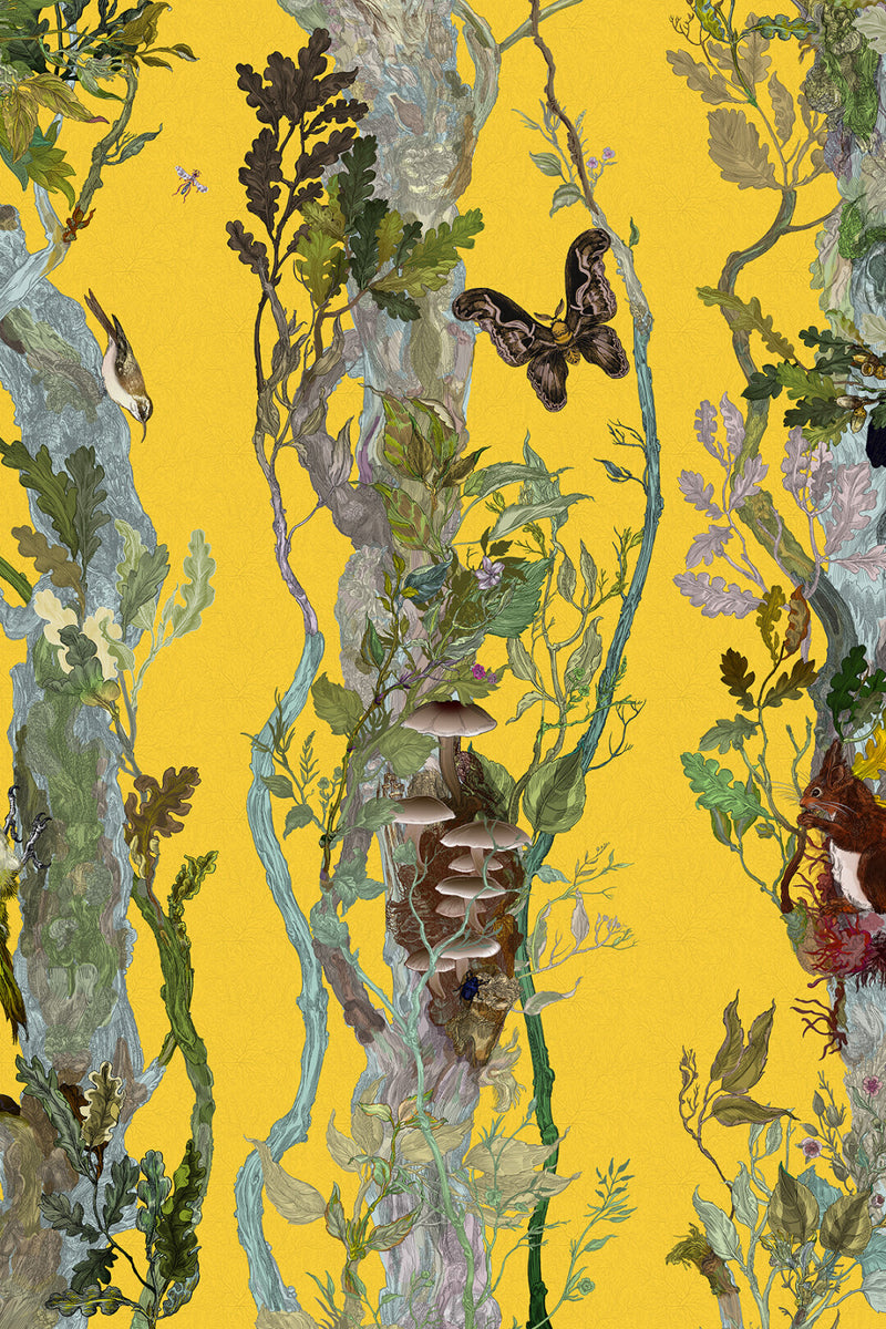 Indi Wood Wallpaper by Timorous Beasties