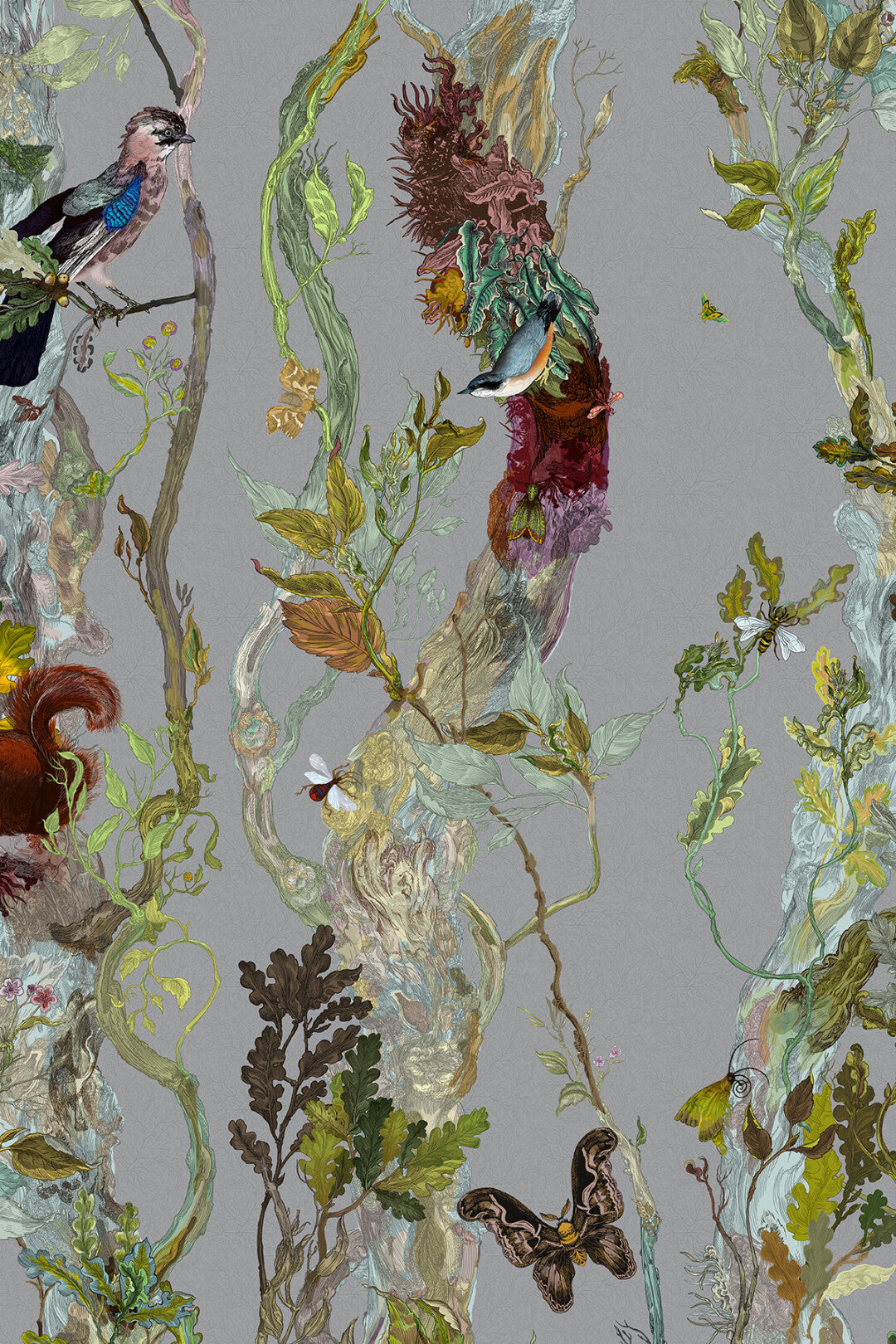 Indi Wood Wallpaper by Timorous Beasties