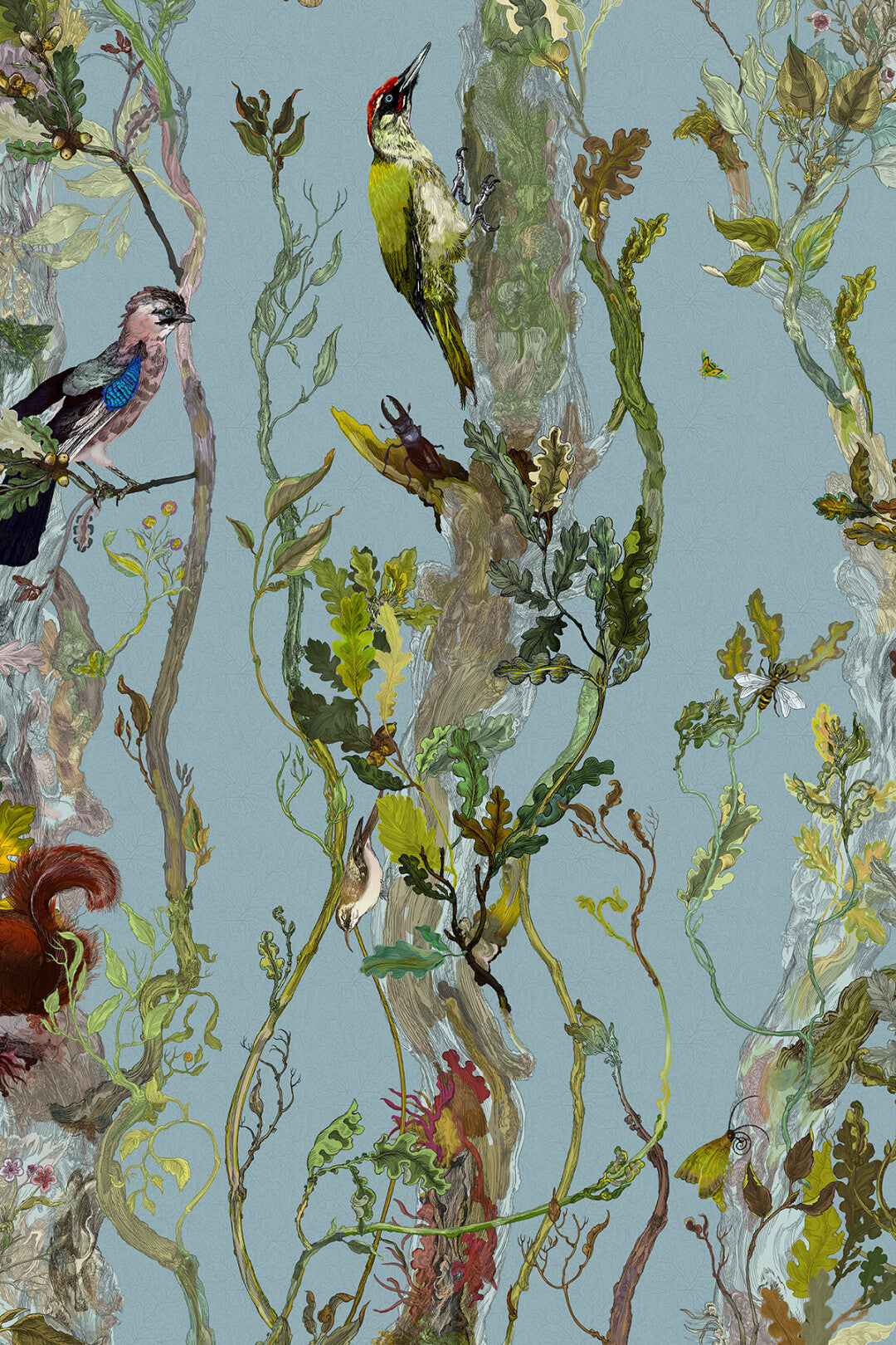 Indi Wood Wallpaper by Timorous Beasties