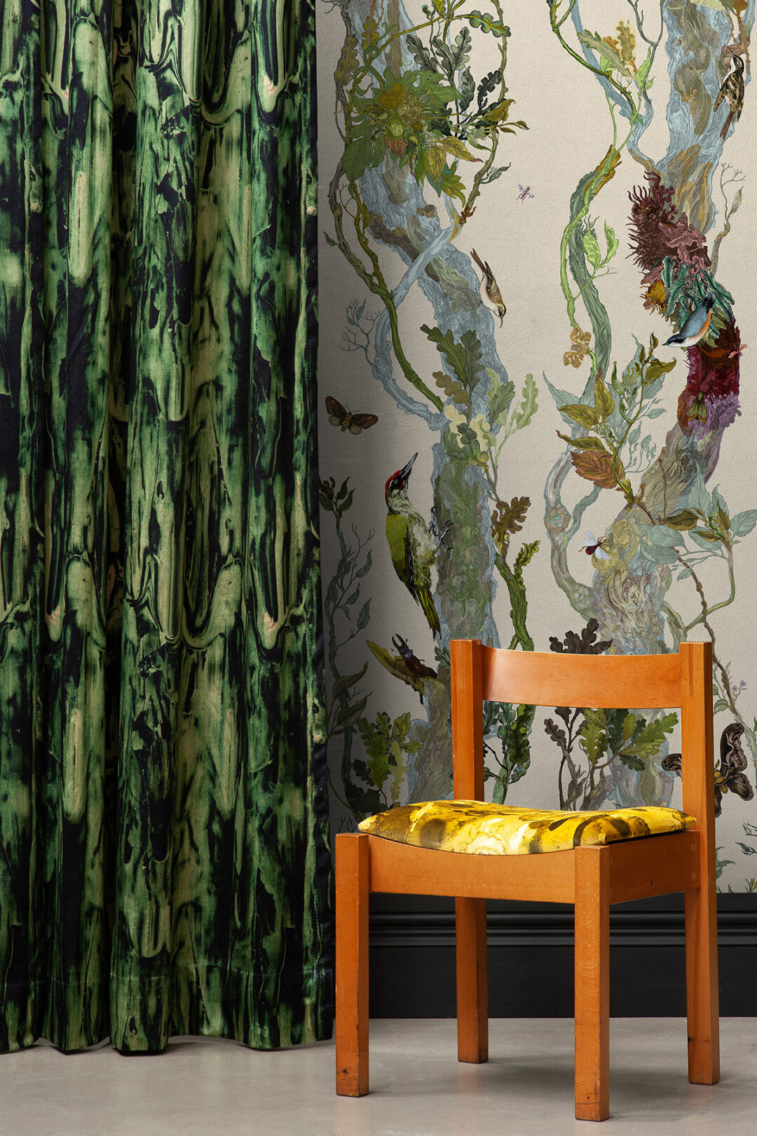 Indi Wood Wallpaper by Timorous Beasties