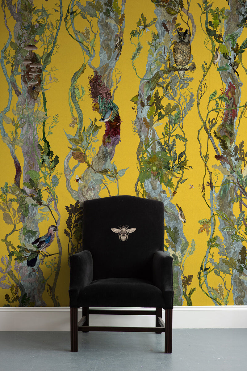 Indi Wood Wallpaper by Timorous Beasties