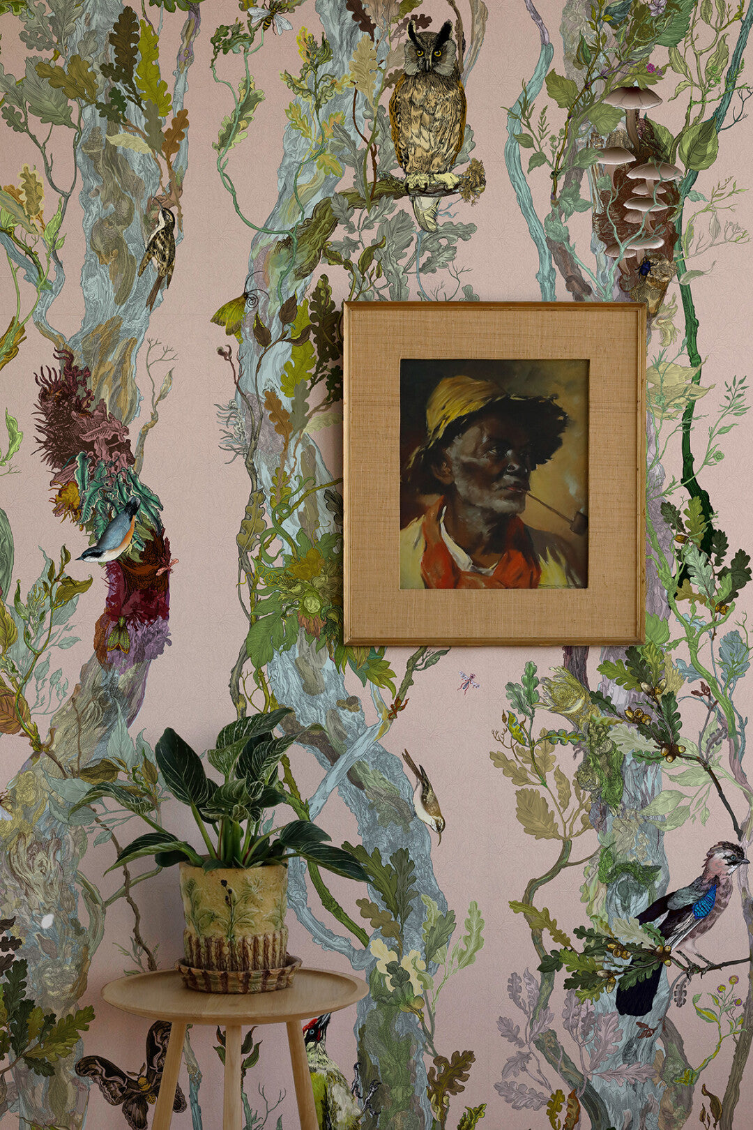 Indi Wood Wallpaper by Timorous Beasties