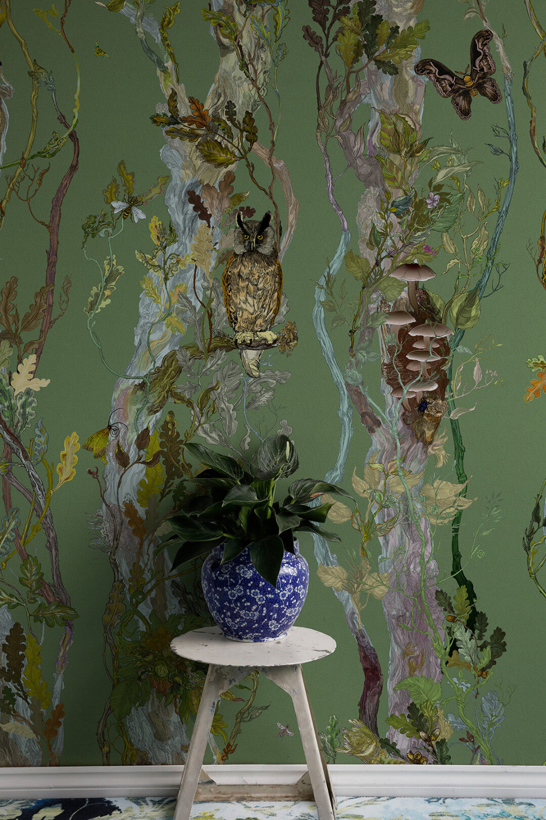 Indi Wood Wallpaper by Timorous Beasties