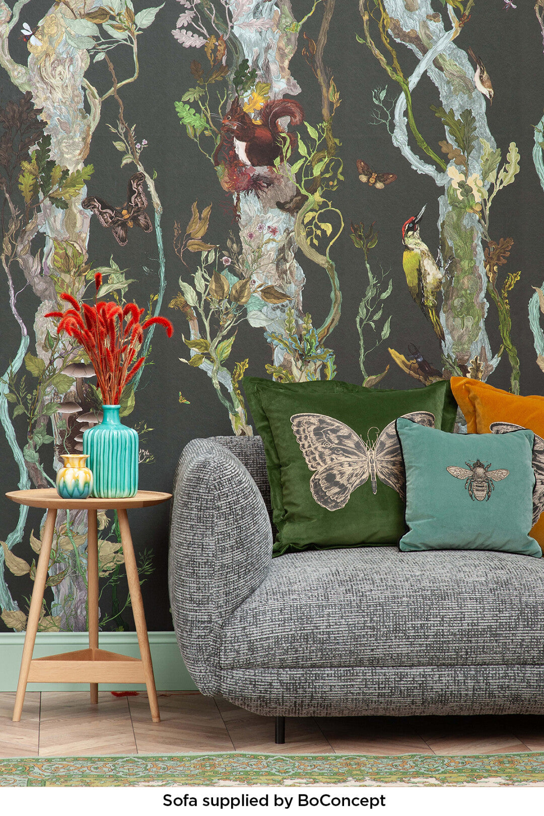 Indi Wood Wallpaper by Timorous Beasties