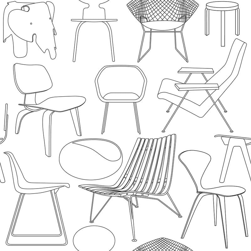 Sitting Comfortably? Wallpaper by Mini Moderns