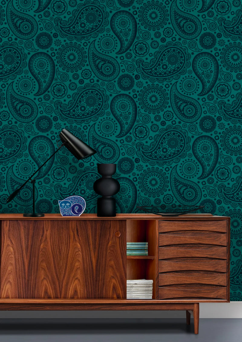 Paisley Crescent Wallpaper by Mini Moderns