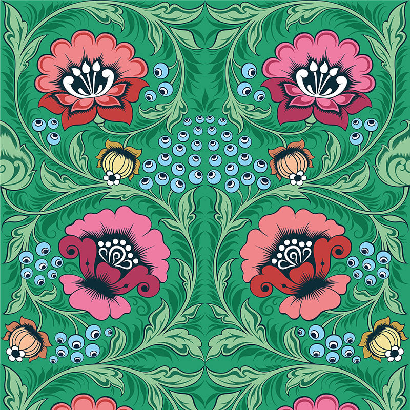 Alice Green Wallpaper by Olenka Design