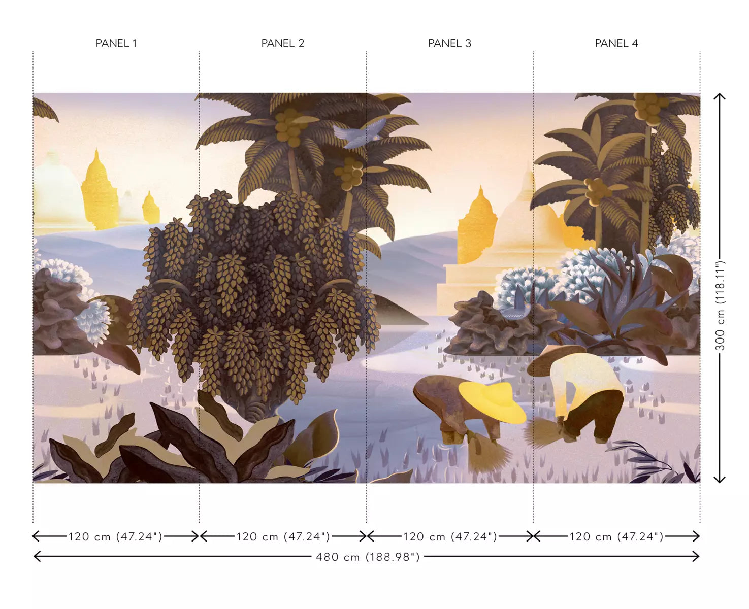 Hills of Sapa Wallpanel by Arte