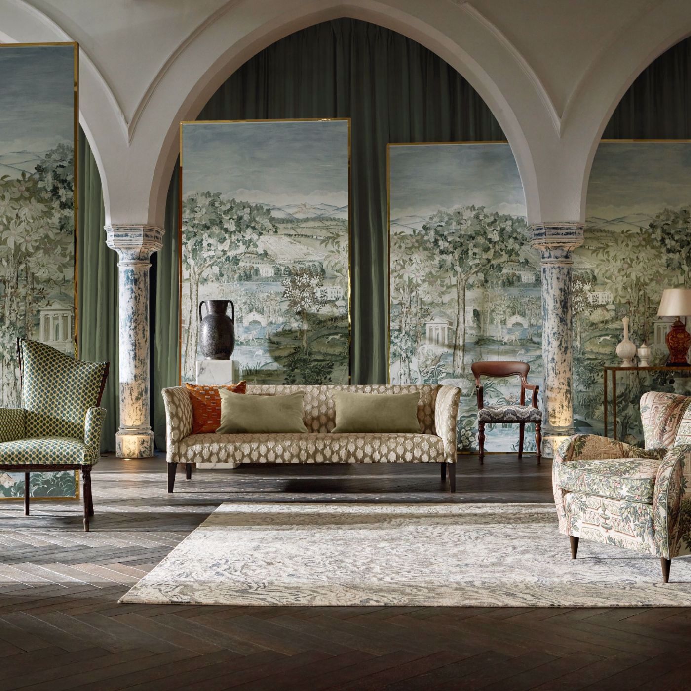 Arcadian Thames Wallpaper by Zoffany