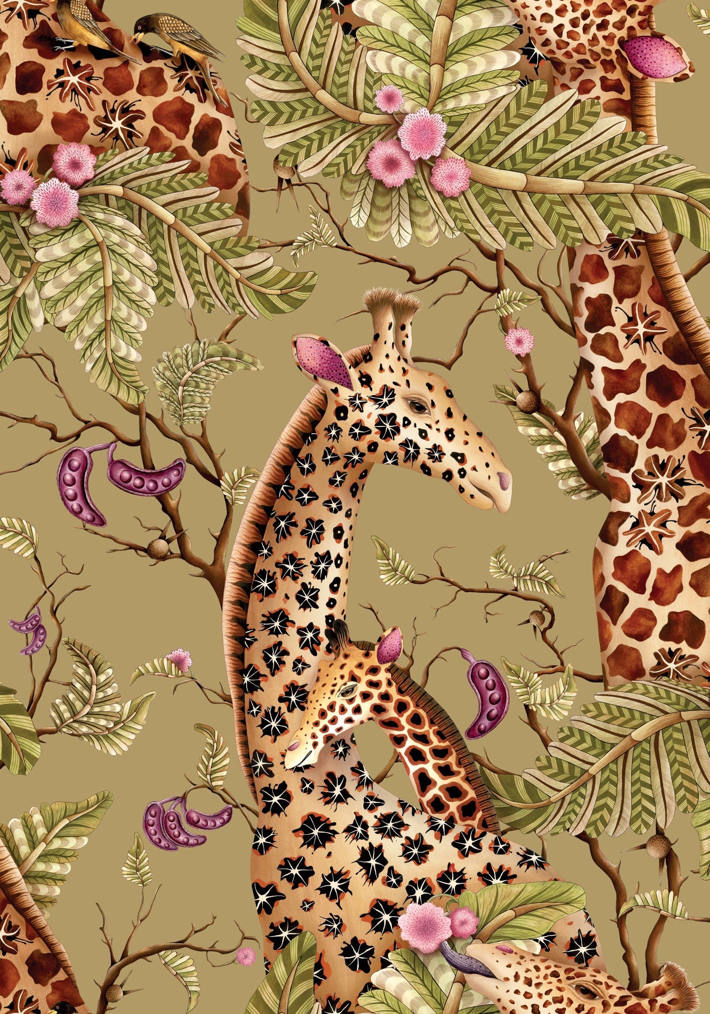 Royal Giraffe Wallpaper by Cole & Son