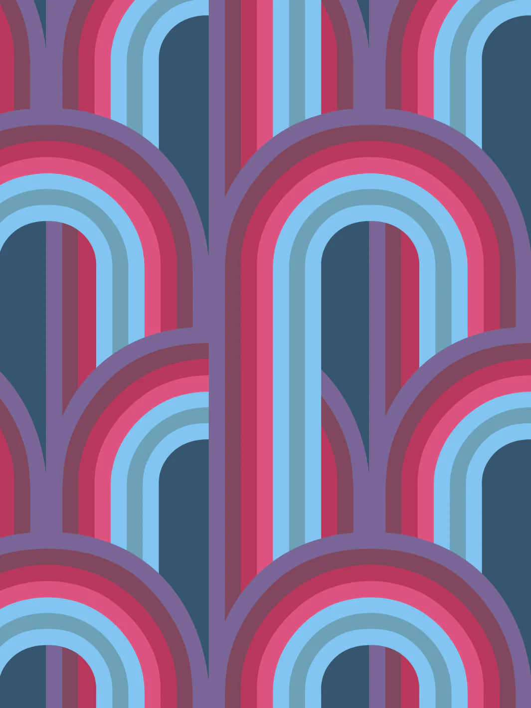 Barbie Dream House Arch Wallpaper