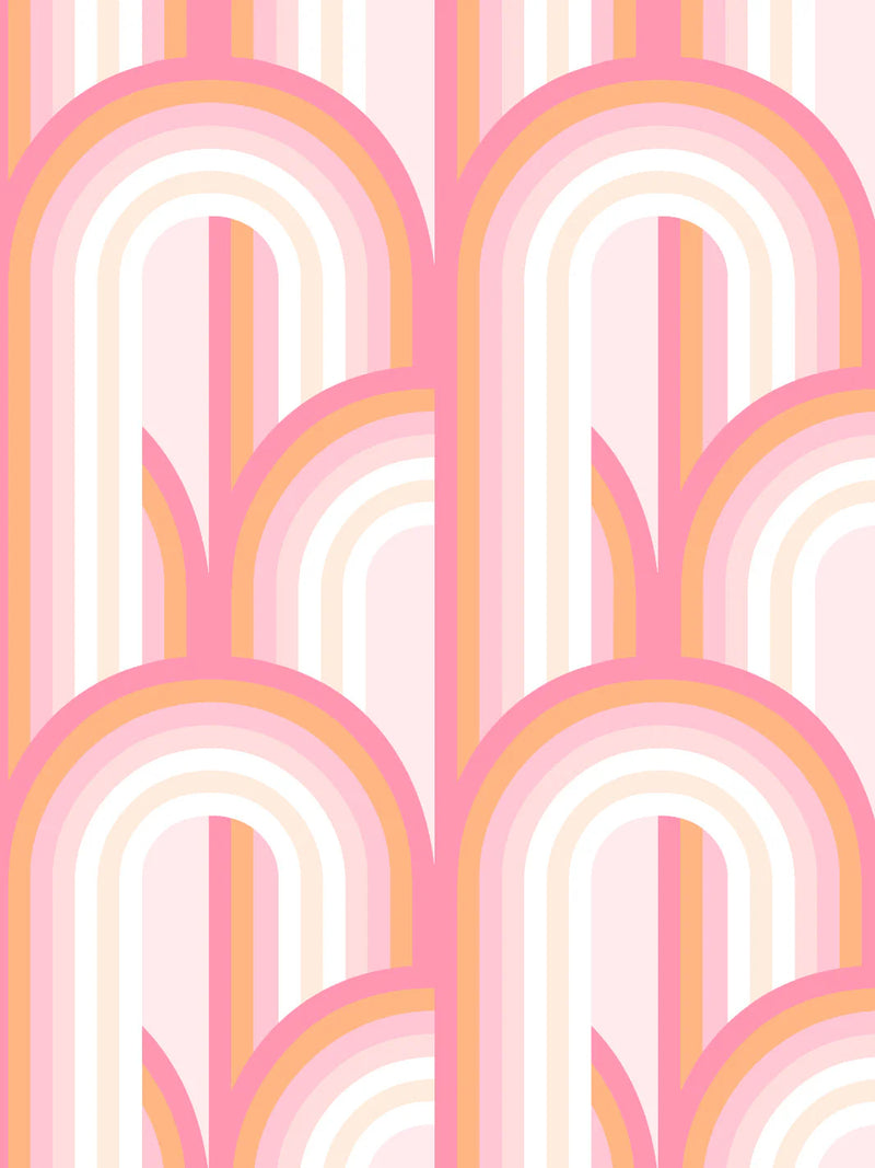Barbie Dream House Arch Wallpaper