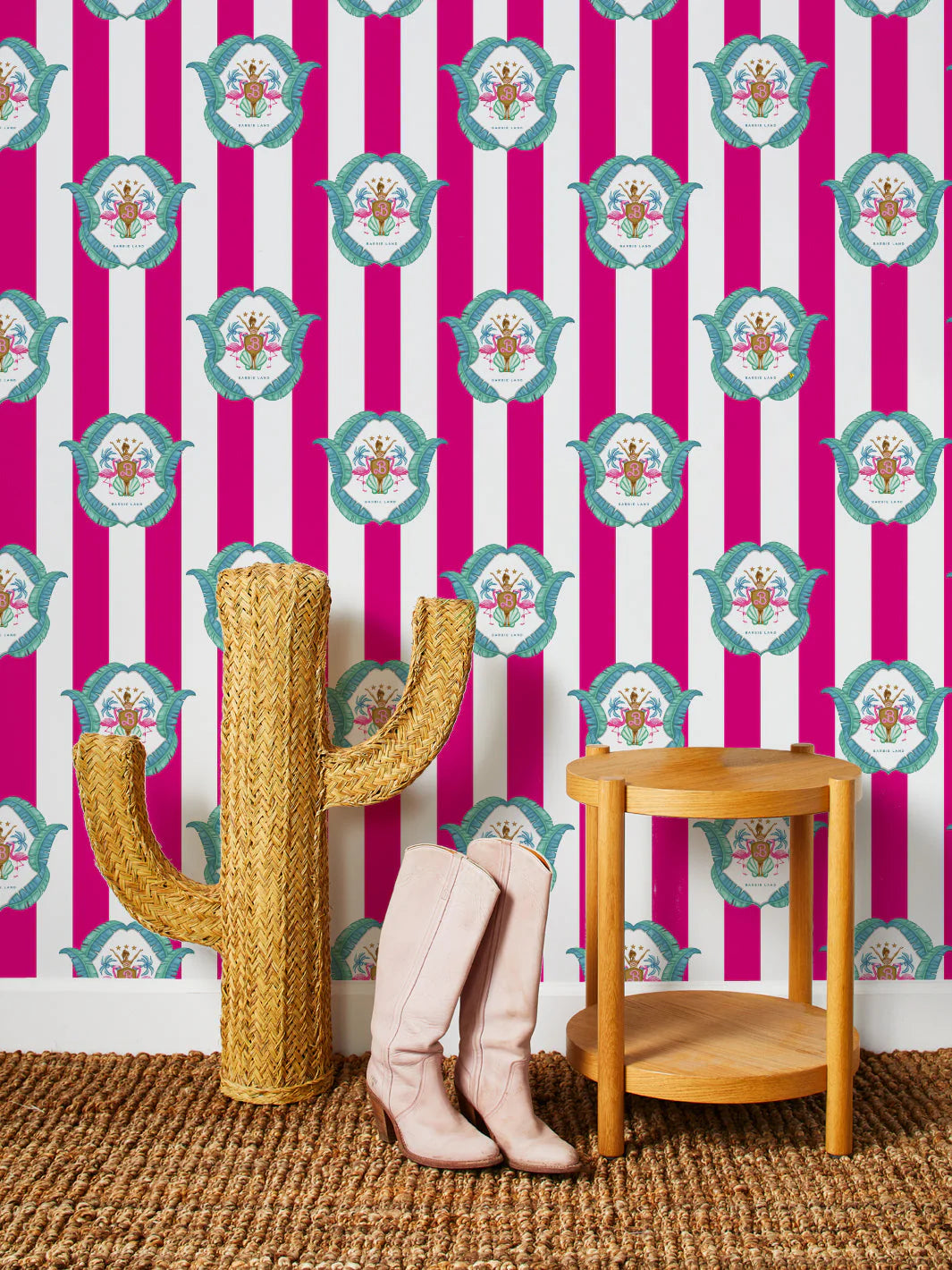 Barbie™ Land Seal Wallpaper by Barbie™ - 219 Pink