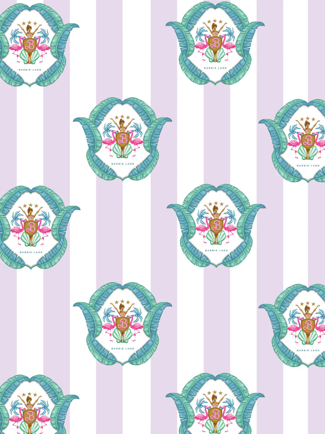 Barbie™ Land Seal Wallpaper by Barbie™ - 219 Pink