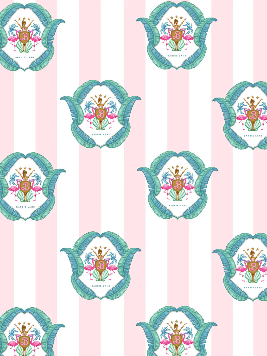 Barbie™ Land Seal Wallpaper by Barbie™ - 219 Pink