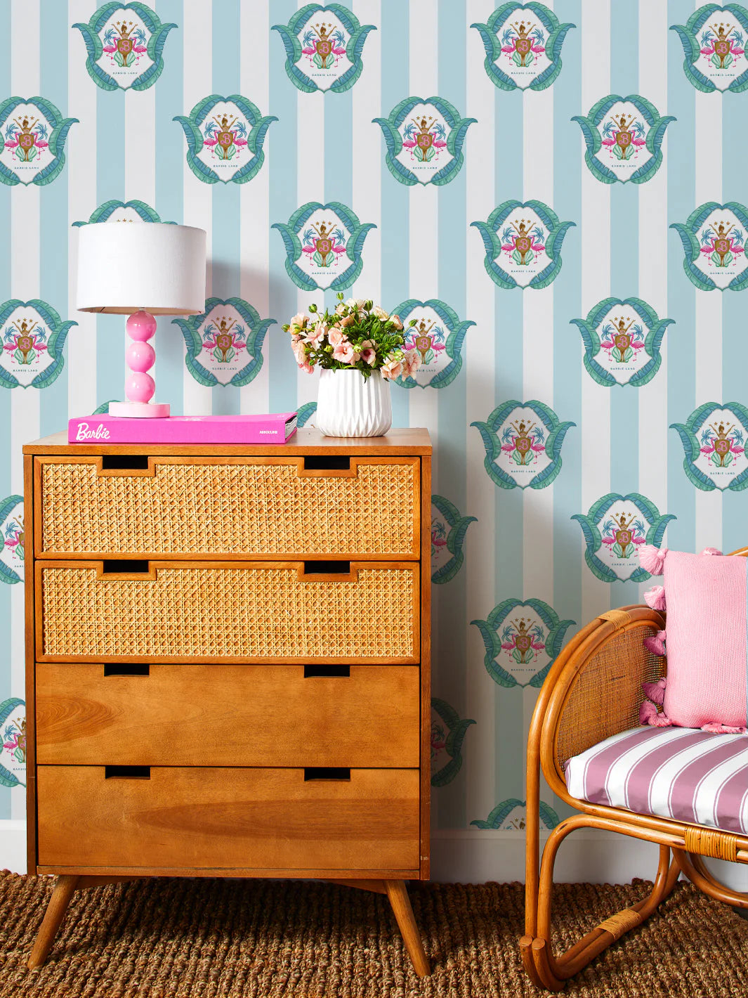 Barbie™ Land Seal Wallpaper by Barbie™ - 219 Pink