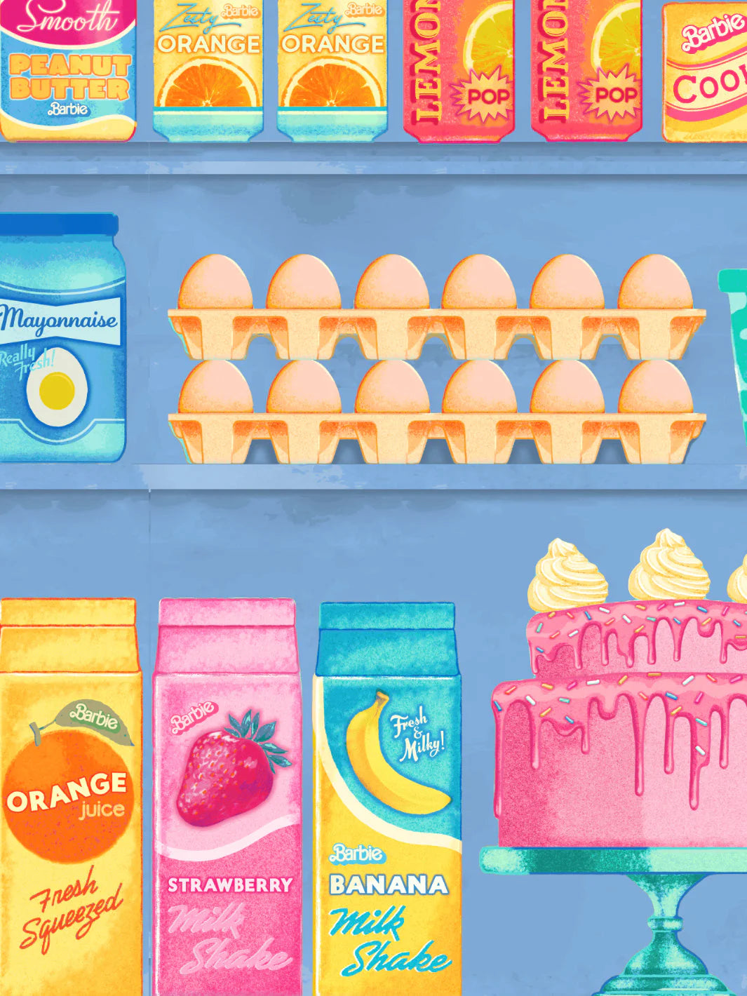 Barbie Pantry Wallpaper- Barbie Movie Collection