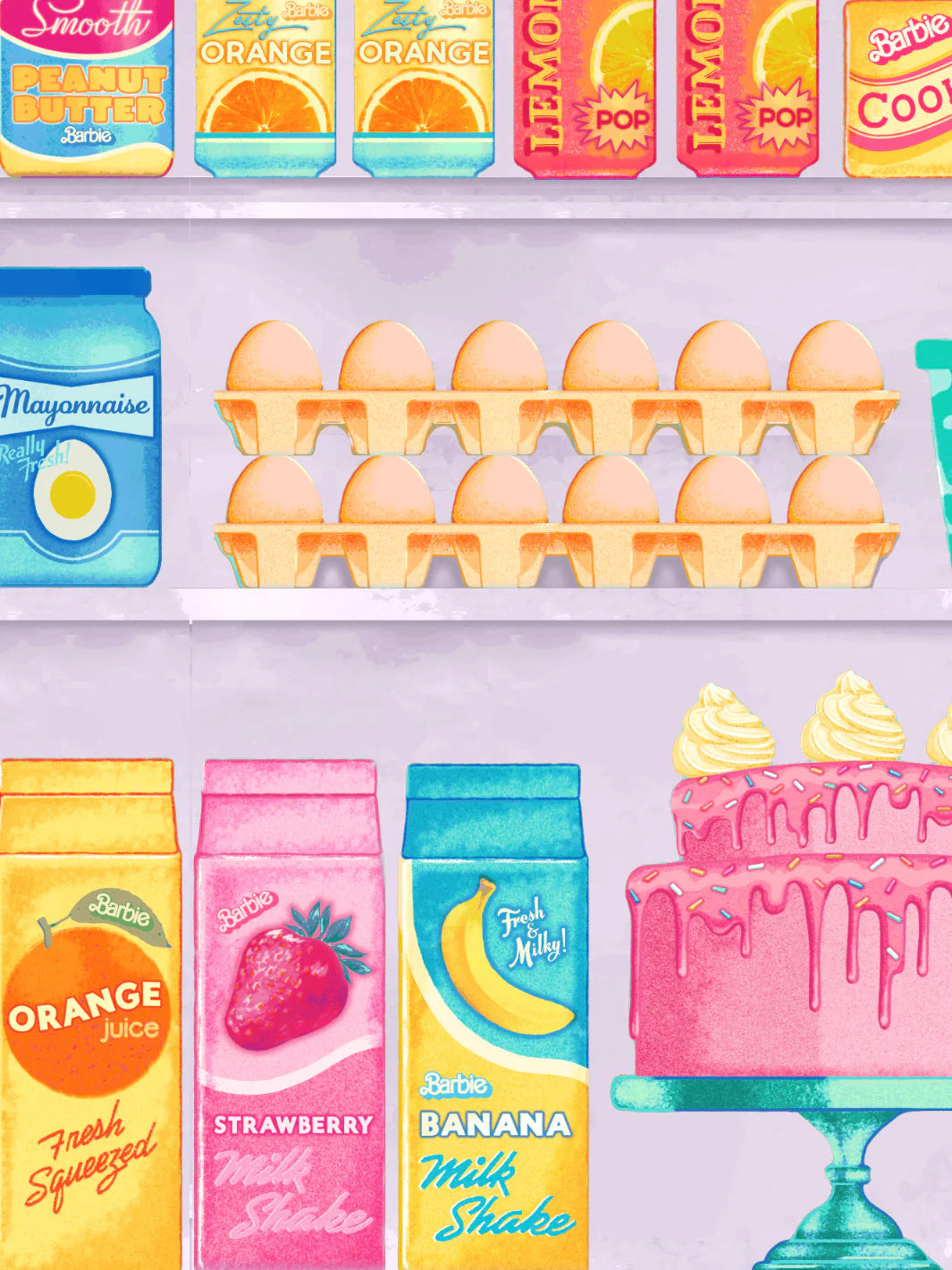 Barbie Pantry Wallpaper- Barbie Movie Collection