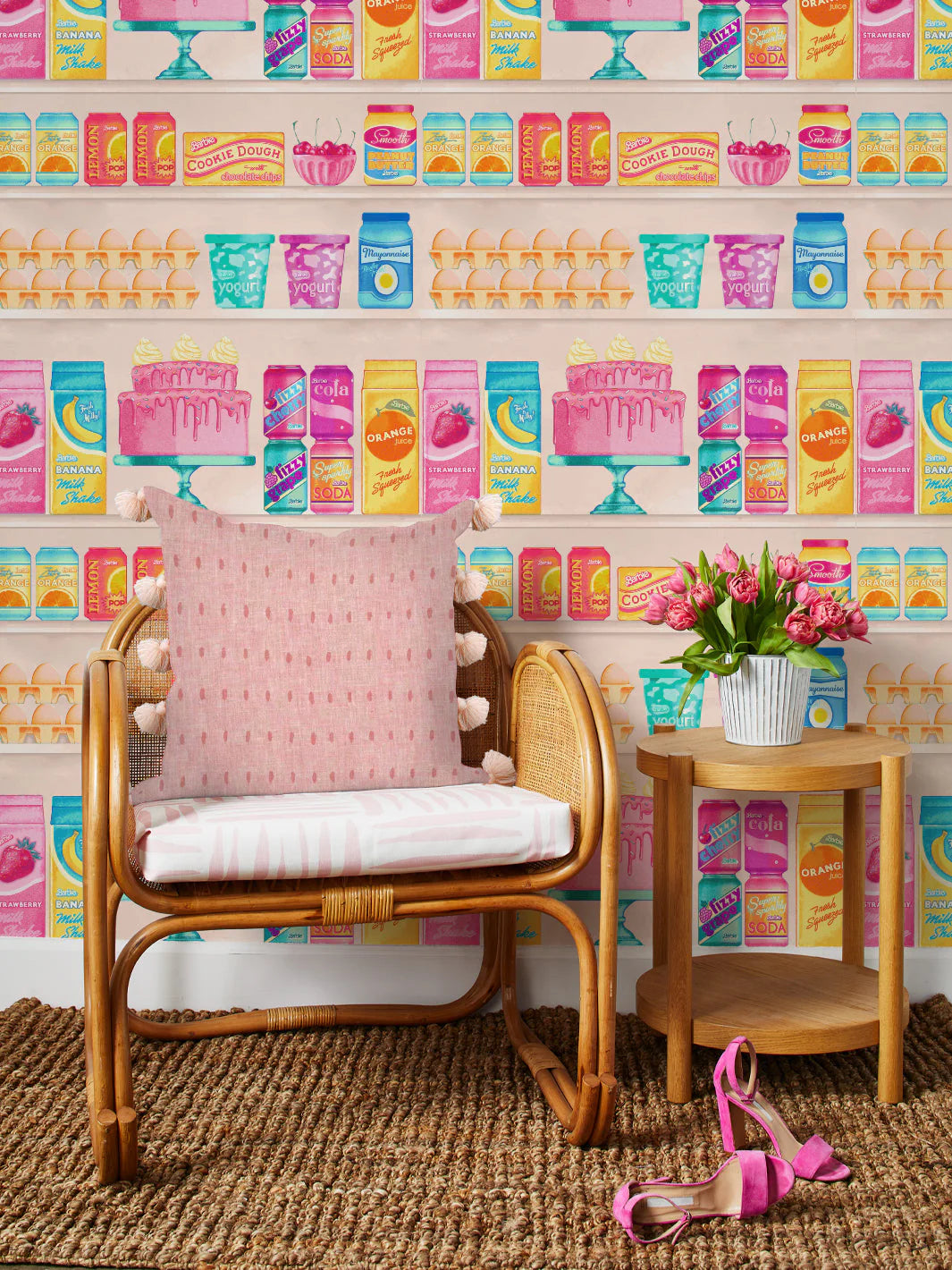 Barbie Pantry Wallpaper- Barbie Movie Collection