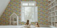 Playful Meadow Positivity Animals Mural by HappyWall