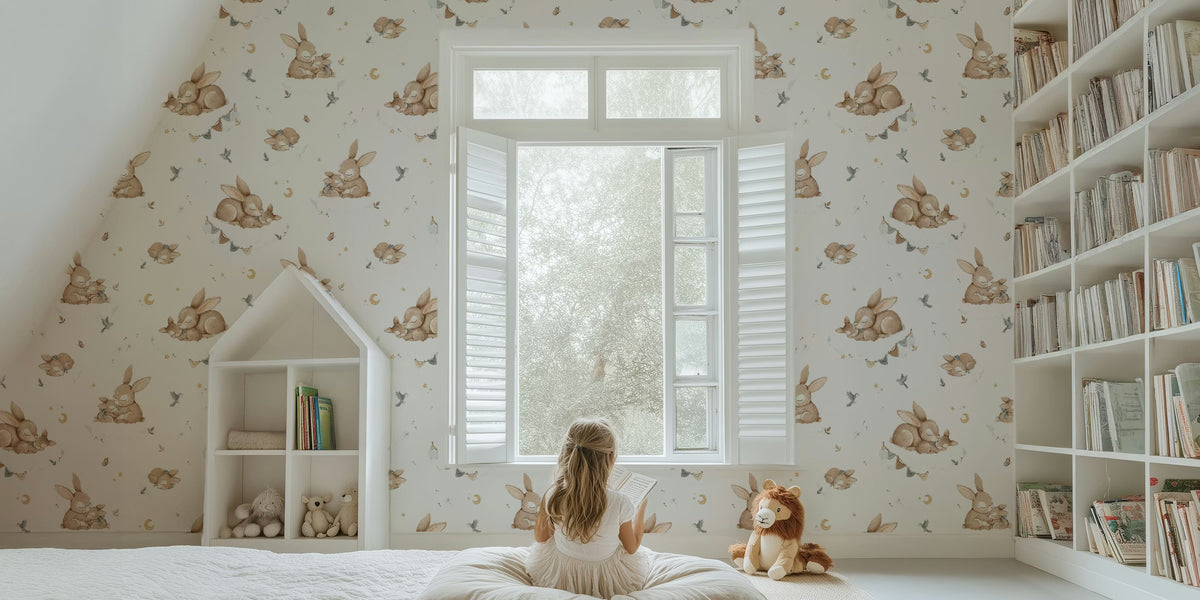 Cloudy Snuggles Mural by HappyWall